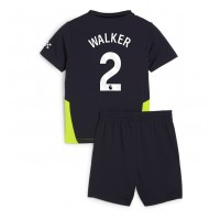 Manchester City Kyle Walker #2 Udebanesæt Børn 2024-25 Kortærmet (+ Korte bukser)